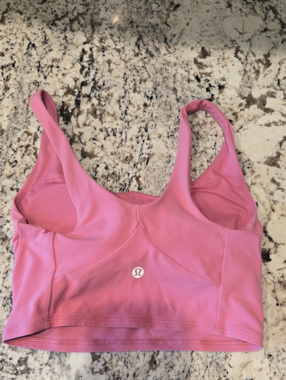 lululemon athletica Pink Cropped Sports Bra with Supportive Seams